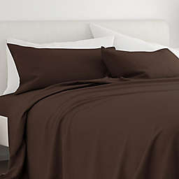 Home Collection Solid Twin XL Sheet Set in Chocolate