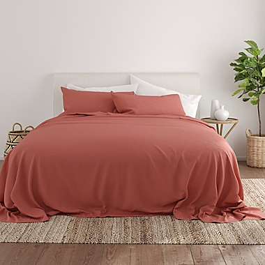 Home Collection Solid Twin XL Sheet Set in Clay. View a larger version of this product image.