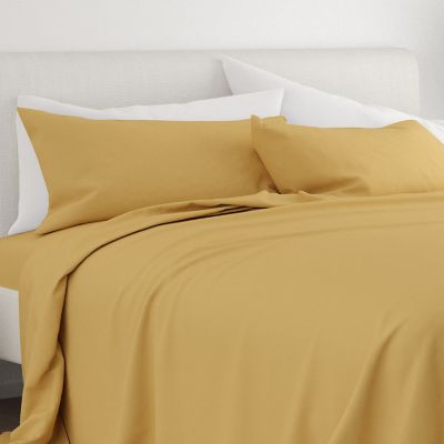 Home Collection Solid Twin Sheet Set in Gold