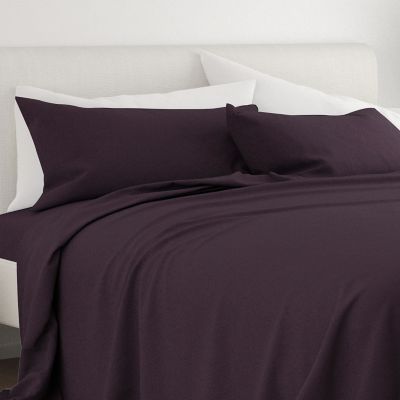 Home Collection Solid California King Sheet Set in Purple