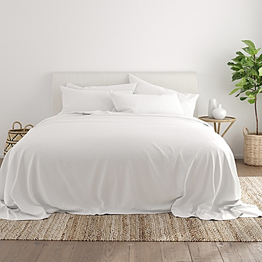 Home Collection Solid Twin Sheet Set in White. View a larger version of this product image.