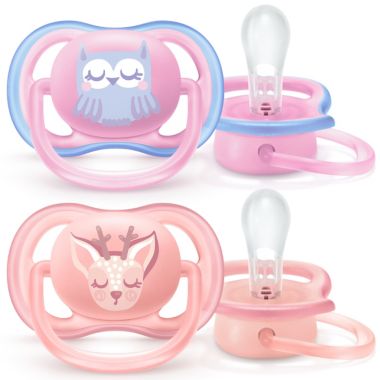 Philips Avent 0-6M 4-Pack Ultra Air Owl/Deer Pacifiers. View a larger version of this product image.