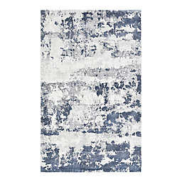 Solo Rugs® Elbrus Contemporary Abstract 5' x 8' Area Rug in Blue