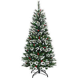 Boyel Living™ 6-Foot Snow Flocked Pine Artificial Christmas Tree in Green