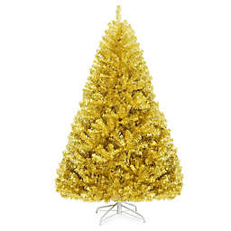 Boyel Living™ 6-Foot Tinsel Pine Artificial Christmas Tree in Champagne Gold