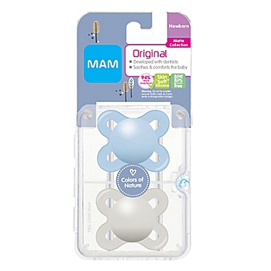MAM Start 0-2M 2-Pack Pacifiers in Light Blue/Teal. View a larger version of this product image.