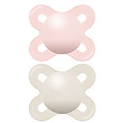 MAM 0-2M 2-Pack Start Pacifiers in Pink/White