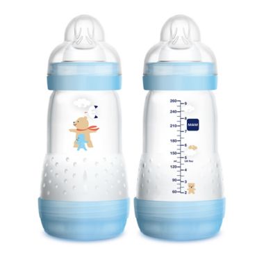 MAM 2-Pack 9 oz. Self-Sterilizing Anti-Colic Bottles. View a larger version of this product image.