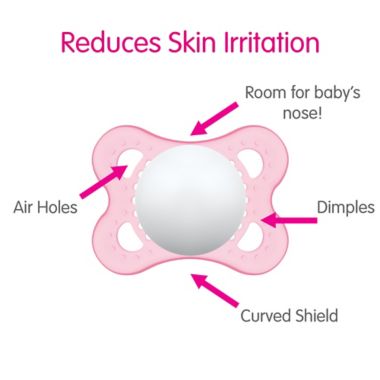 MAM Matte 0-6M 2-Pack Pacifiers in Light Blue/Teal. View a larger version of this product image.