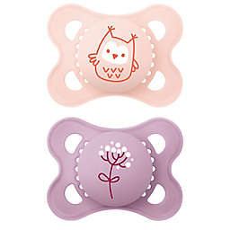 MAM Matte Owl and Flower 0-6M 2-Pack Pacifiers