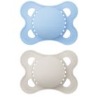 Alternate image 0 for MAM Matte 0-6M 2-Pack Pacifiers in Light Blue/Teal