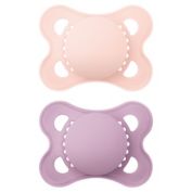 MAM Matte 0-6M 2-Pack Pacifiers in Pink/Purple