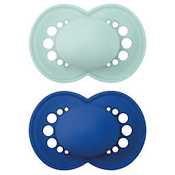 MAM 6+ Months 2-Pack Matte Pacifiers in Navy/Teal