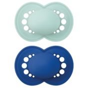MAM 6+ Months 2-Pack Matte Pacifiers in Navy/Teal