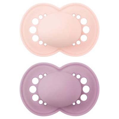MAM Matte 6+ Months 2-Pack Pacifiers in Pink/Purple