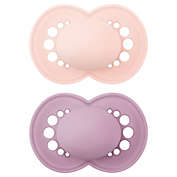 MAM Matte 6+ Months 2-Pack Pacifiers in Pink/Purple
