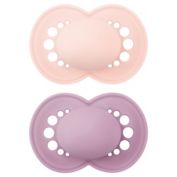 MAM Matte 6+ Months 2-Pack Pacifiers in Pink/Purple