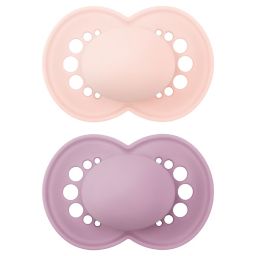 MAM Matte 6+ Months 2-Pack Pacifiers in Pink/Purple