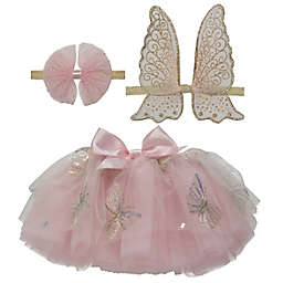 Elly & Emmy® Size 0-12M 3-Piece Butterfly Wing Fancy Tutu Set in Pink