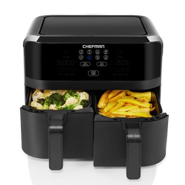 Chefman 9 qt. Double Basket Air Fryer in Black | Bed Bath and Beyond Canada