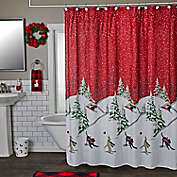 72-Inch x 72-Inch Winter Dogs Shower Curtain and Hooks Set