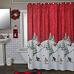 72-Inch x 72-Inch Winter Dogs Shower Curtain and Hooks Set