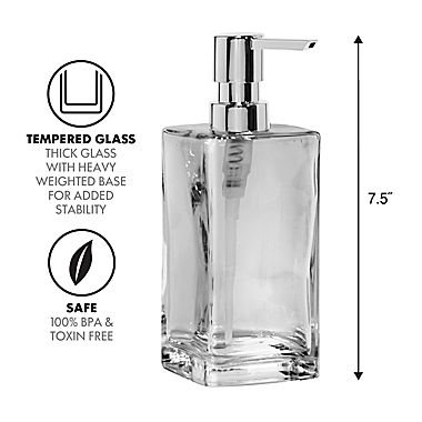 Oggi Tall Glass 13 oz. Soap Dispenser. View a larger version of this product image.