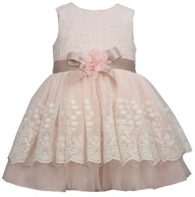 Bonnie Baby&reg; Size 3T Lace Overlay Dress in Ivory