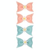 Khristie&reg; 4-Pack Daisy Grosgrain Bow Clips