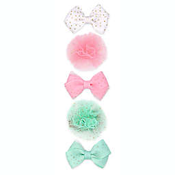 Khristie® 5-Pack Glitter Flower and Bow Hair Clips