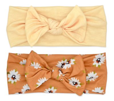 Khristie&reg; Size 0-36M 2-Pack Floral Bow Headbands