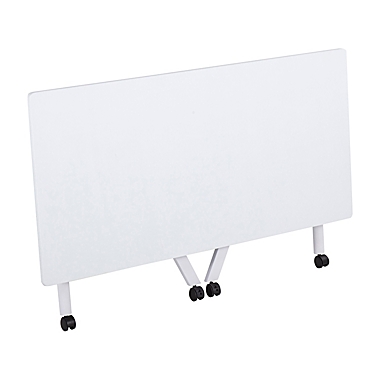 LumiSource&reg; K-Fold Contemporary Folding Desk in White. View a larger version of this product image.