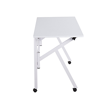 LumiSource&reg; K-Fold Contemporary Folding Desk in White. View a larger version of this product image.