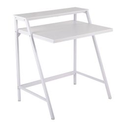 LumiSource® 2-Tier Contemporary Office Desk in White