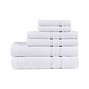 510 Design Aegean 100% Turkish Cotton 6-Piece Bath Towel Set in White