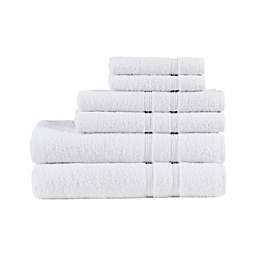 510 Design Aegean 100% Turkish Cotton 6-Piece Bath Towel Set in White