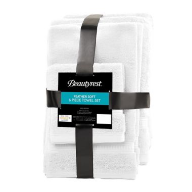 Beautyrest&reg; Plume 100% Cotton Feather Touch 6-Piece Towel Set. View a larger version of this product image.
