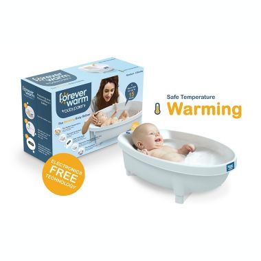 ForeverWarm Warming Baby Bathtub Bather in White. View a larger version of this product image.