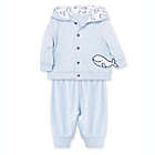 Alternate image 2 for Little Me&reg; Size 6M 3-Piece Whale Hooded Cardigan, Bodysuit, and Pant Set in Blue