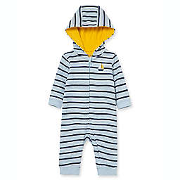 Little Me® Striped Boat Hooded Coverall in Blue