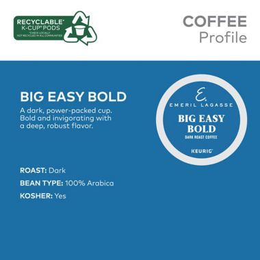 Emeril&reg; Big Easy Bold&trade; Dark Roast Coffee Keurig&reg; K-Cup&reg; Pods 48-Count. View a larger version of this product image.
