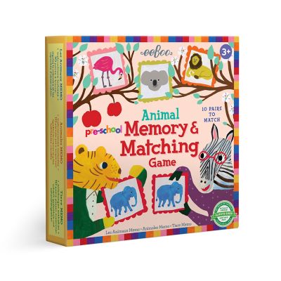 eeBoo Preschool Animal Memory &amp; Matching Game