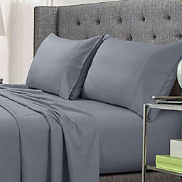 Azores 170-Thread-Count Flannel Deep Pocket Twin Sheet Set in Light Grey