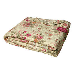 Greenland Home Fashions Antique Rose Quilted Throw Blanket