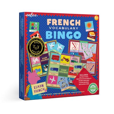 eeBoo French Vocabulary Bingo Game Board