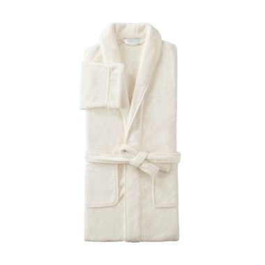 Nestwell&trade; Large/X-Large Unisex Plush Robe in Egret. View a larger version of this product image.