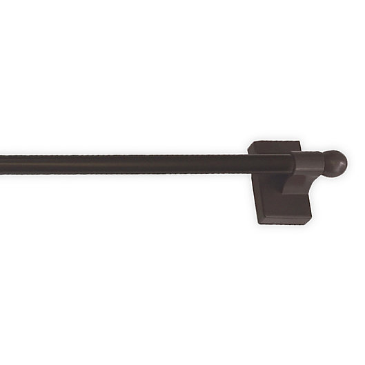 Alternate image 1 for Adjustable 16 to 28-Inch Magnetic Curtain Rod in Bronze