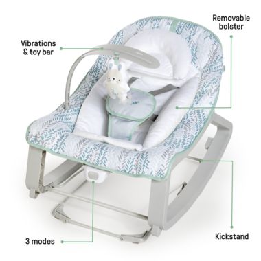 Ingenuity&trade; Keep Cozy Grow With Me&trade; 3-in-1 Bounce and Rock Seat in Light Grey/Multi. View a larger version of this product image.