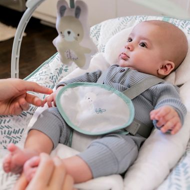 Ingenuity&trade; Keep Cozy Grow With Me&trade; 3-in-1 Bounce and Rock Seat in Light Grey/Multi. View a larger version of this product image.