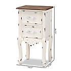Alternate image 2 for Baxton Studio Emile 2-Drawer Nightstand in Brown/White